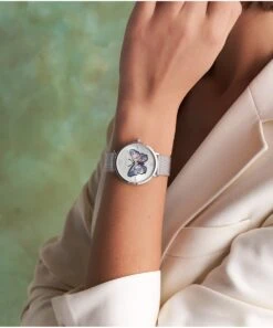 Olivia Burton Olivia Burton Signature Butterfly Silver Mesh Bracelet Watch -Ornaments Promotion Store olivia burton signature butterfly silver mesh bracelet watch p6388 38070 image