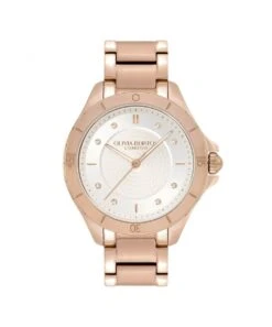 Olivia Burton Sports Luxe Guilloche Rose Bracelet Watch