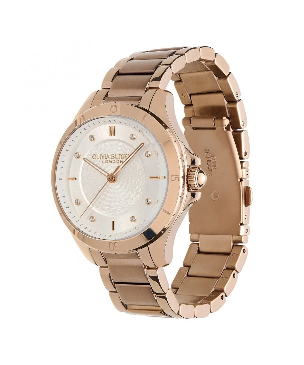 Olivia Burton Sports Luxe Guilloche Rose Bracelet Watch 4 Olivia Burton Sports Luxe Guilloche Rose Bracelet Watch - Image 2