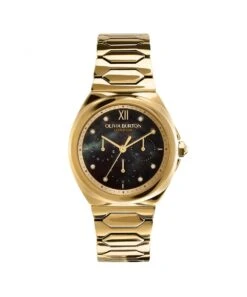 Olivia Burton Olivia Burton Sports Luxe Lustre Multi Function Black & Gold Bracelet Watch