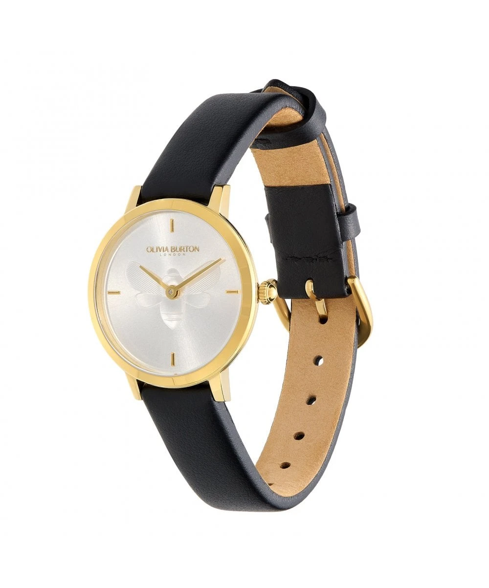 Olivia Burton Olivia Burton Ultra Slim Bee Black Leather Strap Watch 4 Olivia Burton Olivia Burton Ultra Slim Bee Black Leather Strap Watch - Image 2
