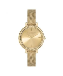 Olivia Burton Olivia Burton Vintage Bead Gold Mesh Bracelet Watch