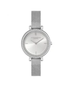 Olivia Burton Olivia Burton Vintage Bead Silver Mesh Bracelet Watch
