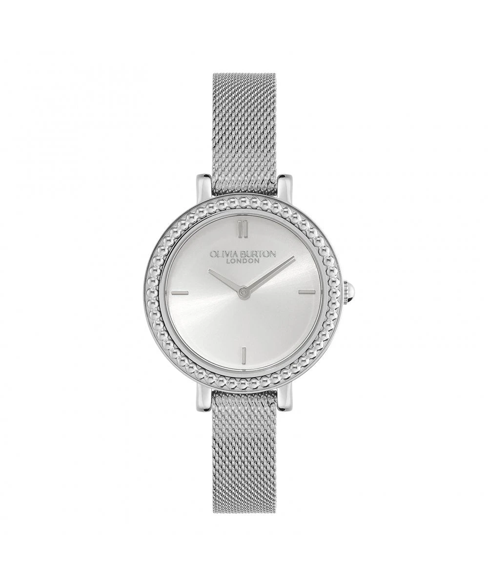 Olivia Burton Olivia Burton Vintage Bead Silver Mesh Bracelet Watch 3 Olivia Burton Olivia Burton Vintage Bead Silver Mesh Bracelet Watch