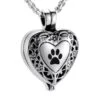 Paw Heart Locket - Stainless Steel Cremation Ashes Jewellery Urn Pendant 1 Paw Heart Locket - Stainless Steel Cremation Ashes Jewellery Urn Pendant -Ornaments Promotion Store paw heart locket