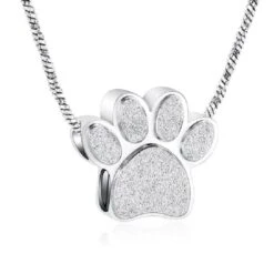 Paw Charm - Stainless Steel Pet Cremation Ashes Memorial Pendant