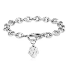 Paw Charm - Stainless Steel Cremation Ashes Jewellery Bracelet