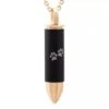 Paw Print Bullet Rose Gold - Stainless Steel Cremation Ashes Memorial Pendant 1 Paw Print Bullet Rose Gold - Stainless Steel Cremation Ashes Memorial Pendant -Ornaments Promotion Store pawprintbullet