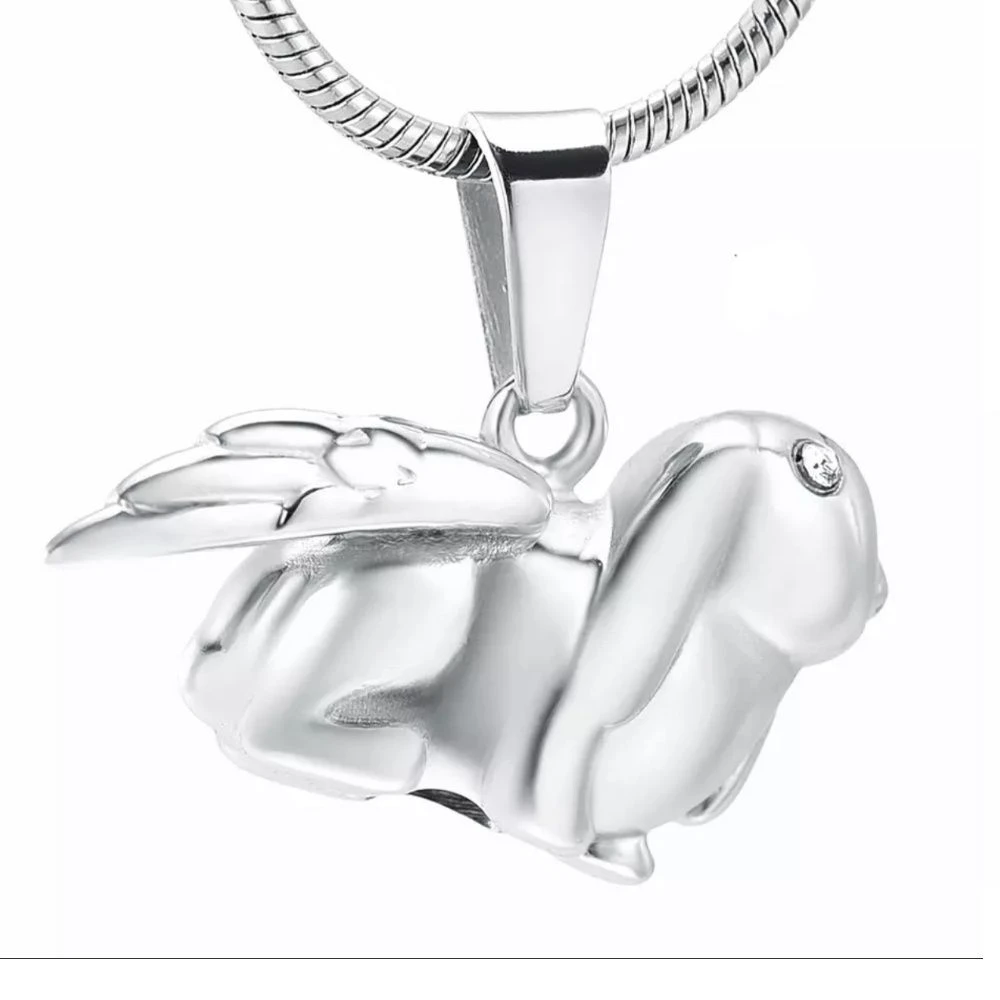 Angel Bunny Rabbit - Stainless Steel Cremation Ashes Jewellery Pendant 3 Angel Bunny Rabbit - Stainless Steel Cremation Ashes Jewellery Pendant
