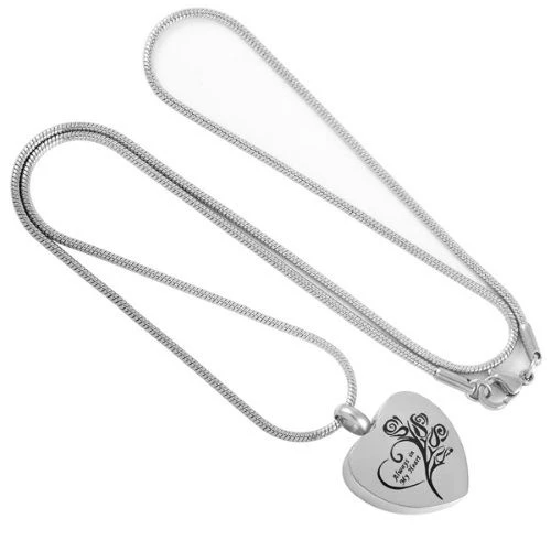 Rose 'Always In My Heart' - Stainless Steel Cremation Ashes Jewellery Pendant 4 Rose 'Always In My Heart' - Stainless Steel Cremation Ashes Jewellery Pendant - Image 2