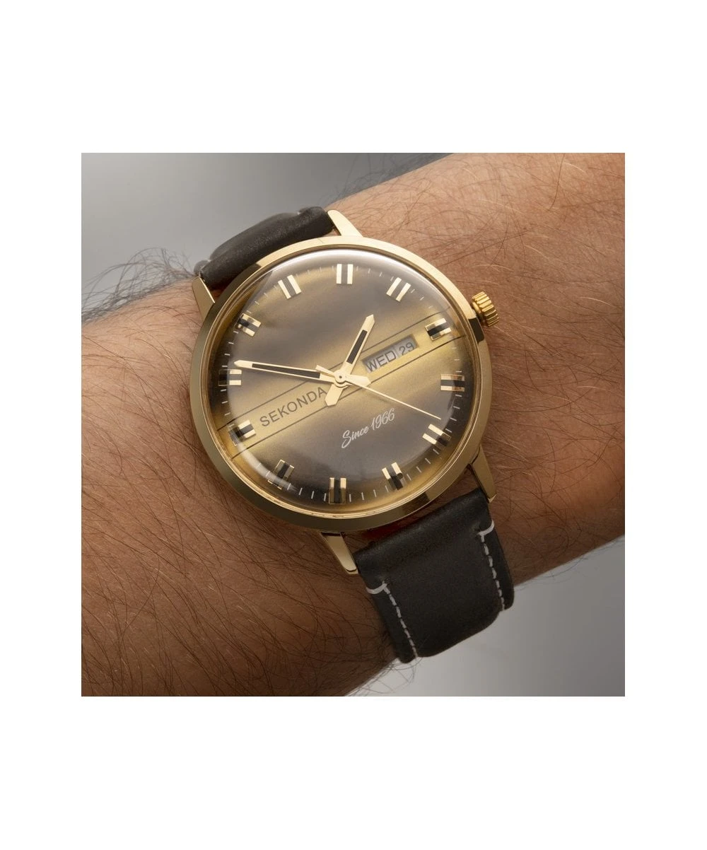 Sekonda Sekonda Gents Heritage Black Strap Watch - 1950 4 Sekonda Sekonda Gents Heritage Black Strap Watch - 1950 - Image 2