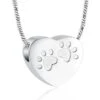 Paw Slide Heart - Stainless Steel Cremation Ashes Pet Jewellery Pendant 2 Paw Slide Heart - Stainless Steel Cremation Ashes Pet Jewellery Pendant -Ornaments Promotion Store smallslidepawcharm