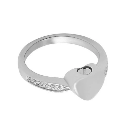 Sparkle Heart Ring - Stainless Steel Cremation Ashes Jewellery Urn Memorial Keepsake 3 Sparkle Heart Ring - Stainless Steel Cremation Ashes Jewellery Urn Memorial Keepsake