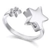 Double Star Ring - Stainless Steel Cremation Ashes Jewellery Urn Memorial Keepsake 2 Double Star Ring - Stainless Steel Cremation Ashes Jewellery Urn Memorial Keepsake -Ornaments Promotion Store starring 5