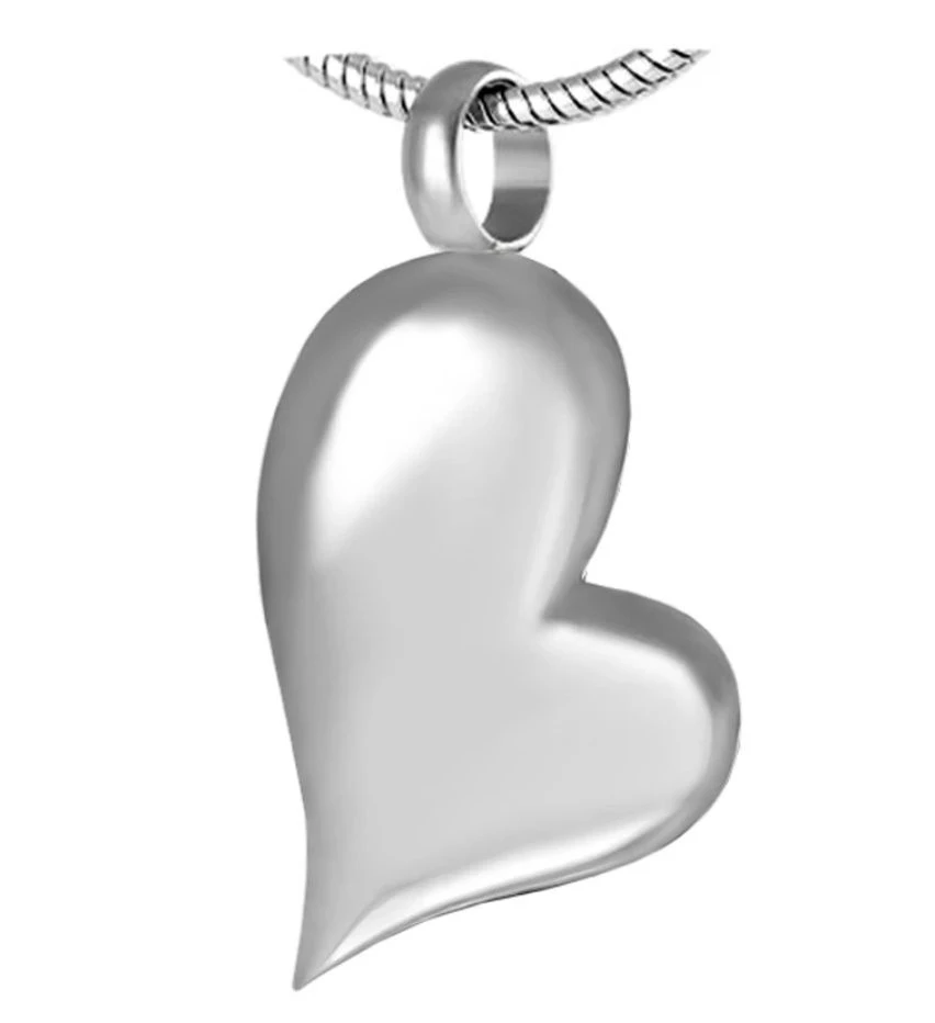 Teardrop Heart - Stainless Steel Ashes Memorial Jewellery Pendant 3 Teardrop Heart - Stainless Steel Ashes Memorial Jewellery Pendant