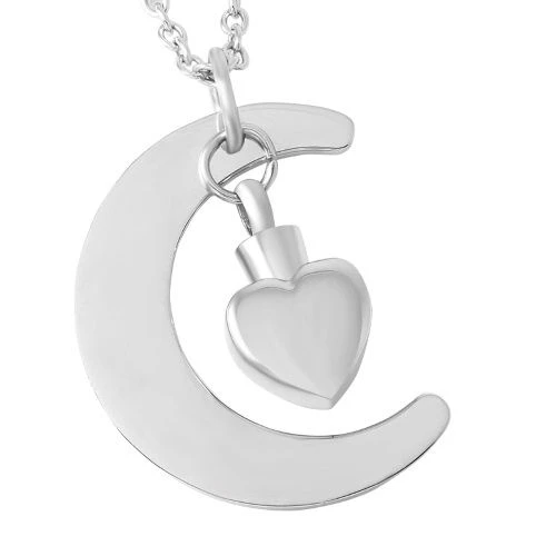 The Moon And Back - Stainless Steel Cremation Ashes Jewellery Pendant 5 The Moon And Back - Stainless Steel Cremation Ashes Jewellery Pendant - Image 3
