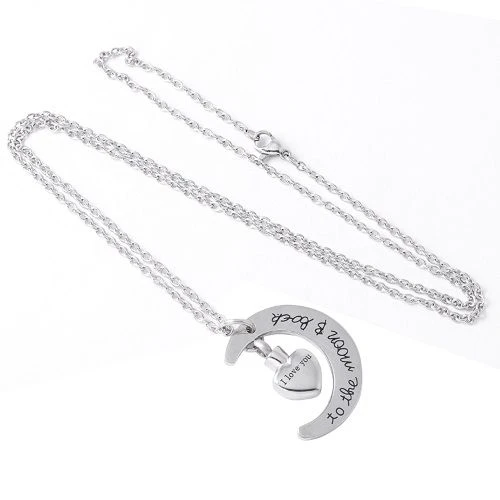 The Moon And Back - Stainless Steel Cremation Ashes Jewellery Pendant 6 The Moon And Back - Stainless Steel Cremation Ashes Jewellery Pendant - Image 4