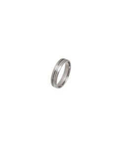 Ti2 Titanium Ti2 Titanium 4mm Polished D Groove Ring