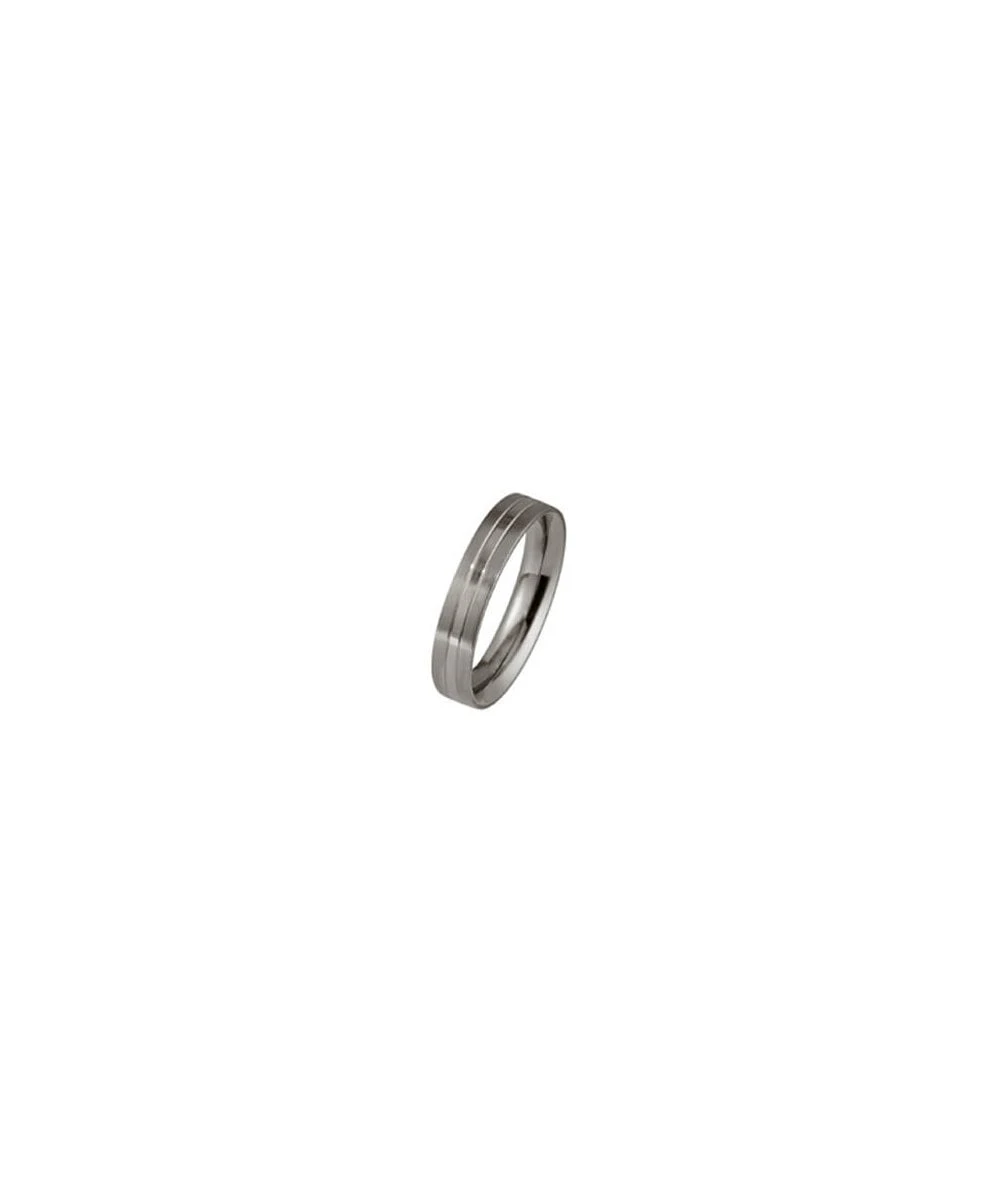 Ti2 Titanium Ti2 Titanium 4mm Two Tone Double Groove Ring 3 Ti2 Titanium Ti2 Titanium 4mm Two Tone Double Groove Ring
