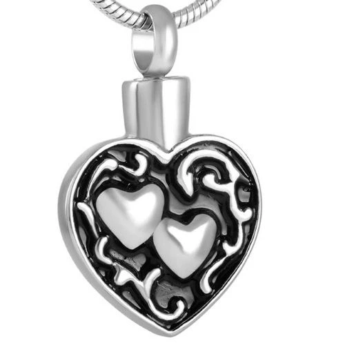 Togetherness Heart - Stainless Steel Ashes Jewellery Memorial Keepsake Pendant 3 Togetherness Heart - Stainless Steel Ashes Jewellery Memorial Keepsake Pendant
