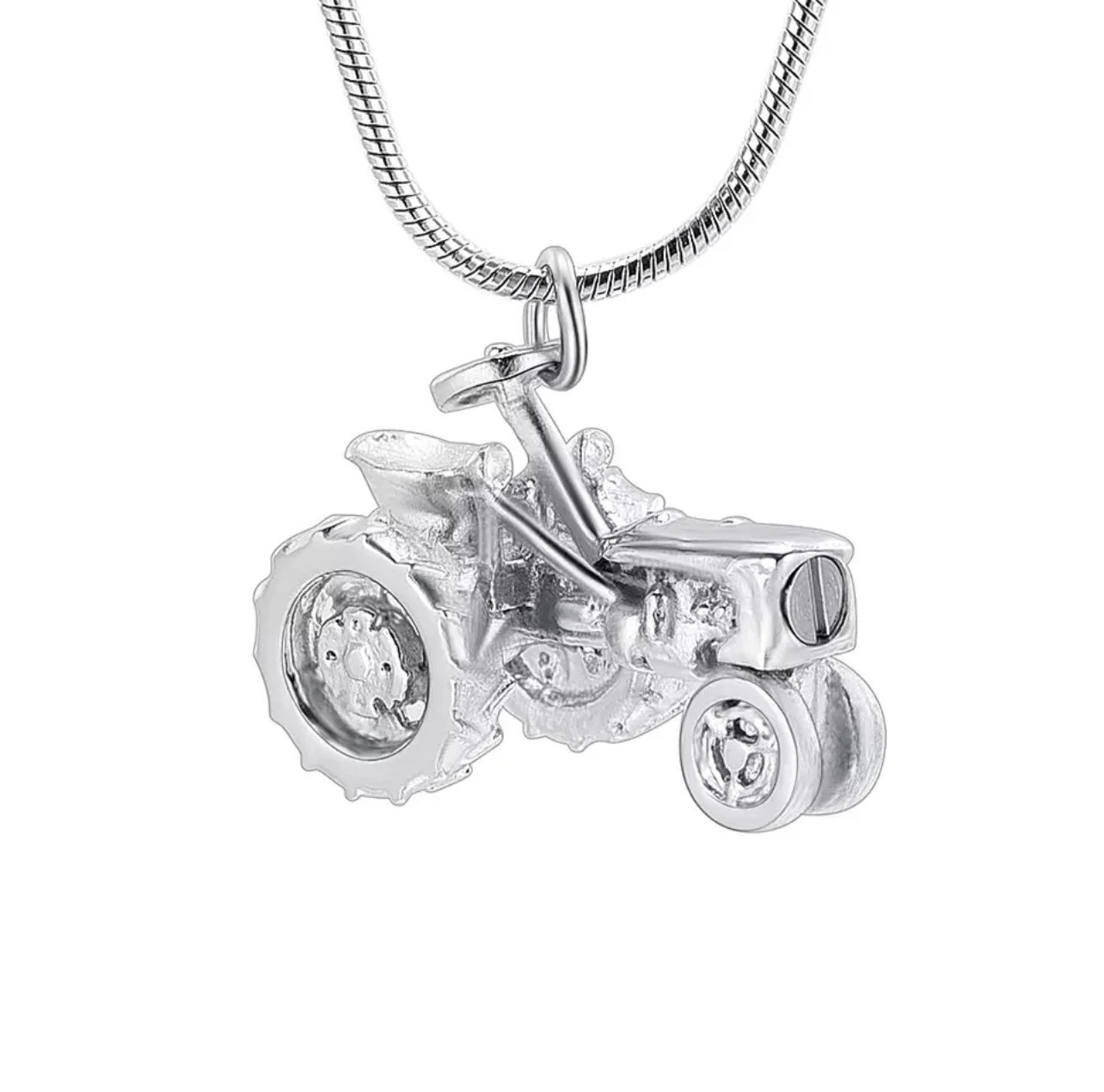 Tractor -Stainless Steel Cremation Ashes Jewellery Memorial Pendant 3 Tractor -Stainless Steel Cremation Ashes Jewellery Memorial Pendant