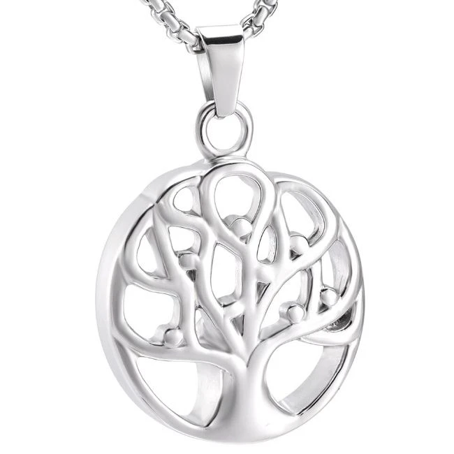 Tree Of Life - Stainless Steel Cremation Ashes Urn Pendant 3 Tree Of Life - Stainless Steel Cremation Ashes Urn Pendant