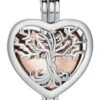 Tree Of Life Heart Locket -Rose Gold Stainless Steel Cremation Ashes Jewellery Urn Pendant 1 Tree Of Life Heart Locket -Rose Gold Stainless Steel Cremation Ashes Jewellery Urn Pendant -Ornaments Promotion Store treeoflifelocketrose