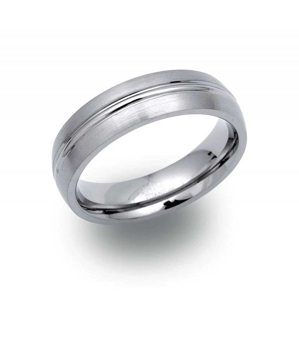 Unique & Co Titanium 6mmPatterned Ring - TR-40 3 Unique & Co Titanium 6mmPatterned Ring - TR-40