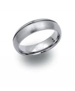 Unique & Co Titanium 6mmPatterned Ring - TR-44