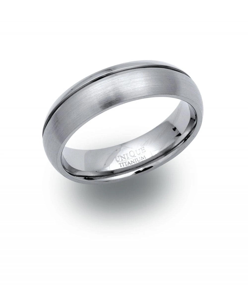 Unique & Co Titanium 6mmPatterned Ring - TR-44 3 Unique & Co Titanium 6mmPatterned Ring - TR-44