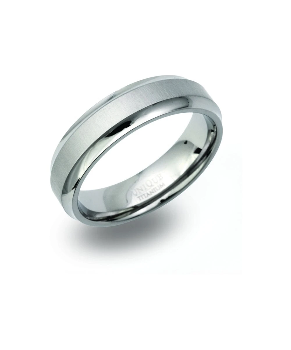 Unique & Co Titanium 6mmPatterned Ring - TR-96 3 Unique & Co Titanium 6mmPatterned Ring - TR-96