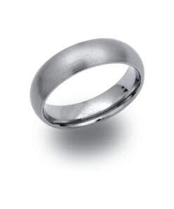 Unique & Co Titanium 6mmPlain Brushed Ring - TR-1