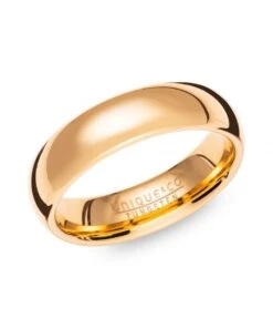 Unique & Co Tungsten 6mm CourtRing Gold Finish - TUR-144