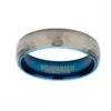 Unique & Co Tungsten 6mm Hammered Finish With Blue Inner Ring - TUR-112 -Ornaments Promotion Store unique co tungsten 6mm hammered finish with blue inner ring tur 112 p4698 32350 image