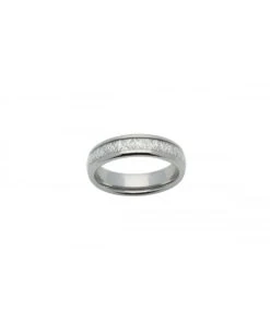 Unique & Co Tungsten 6mmRing With Meteorite Inlay - TUR-51