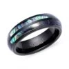 Unique & Co Tungsten 7mm Black & Abalone Shell Double Row Ring - TUR-176 1 Unique & Co Tungsten 7mm Black & Abalone Shell Double Row Ring - TUR-176 -Ornaments Promotion Store unique co tungsten 7mm black abalone shell double row ring tur 176 p6060 35586 image