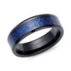 Unique & Co Tungsten 7mm Black Ring With Blue Celtic Design Centre - TUR-154 -Ornaments Promotion Store unique co tungsten 7mm black ring with blue celtic design centre tur 154 p6081 35628 image