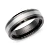 Unique & Co Tungsten 7mm Black & Silver Ring - TUR-195 -Ornaments Promotion Store unique co tungsten 7mm black silver ring tur 195 p6042 35550 image