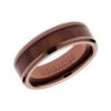 Unique & Co Tungsten 7mm Flat Court Brown & Wood InlayRing - TUR-101 -Ornaments Promotion Store unique co tungsten 7mm flat court brown wood inlay ring tur 101 p2367 18746 image