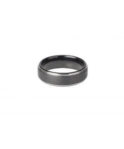 Unique & Co Tungsten 7mmRing With Grey & Silver Finish - TUR-78
