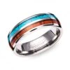 Unique & Co Tungsten 7mmRing With Wood & Turquoise Inlay - TUR-147 1 Unique & Co Tungsten 7mmRing With Wood & Turquoise Inlay - TUR-147 -Ornaments Promotion Store unique co tungsten 7mm ring with wood turquoise inlay tur 147 p3557 29343 image