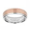 Unique & Co Tungsten 7mm Silver & Rose Two Tone Ring - TUR-122 -Ornaments Promotion Store unique co tungsten 7mm silver rose two tone ring tur 122 p3573 29379 image