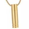 Unisex Cylinder - Gold Stainless Steel Cremation Ashes Urn Jewellery Pendant 2 Unisex Cylinder - Gold Stainless Steel Cremation Ashes Urn Jewellery Pendant -Ornaments Promotion Store unisexcylindergold