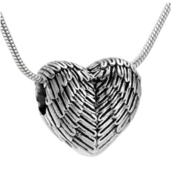 Winged Charm - Stainless Steel Cremation Ashes Memorial Jewellery