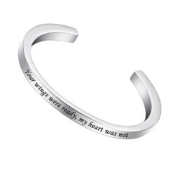 Your Wings Cuff Bangle - Stainless Steel Cremation Ashes Jewellery